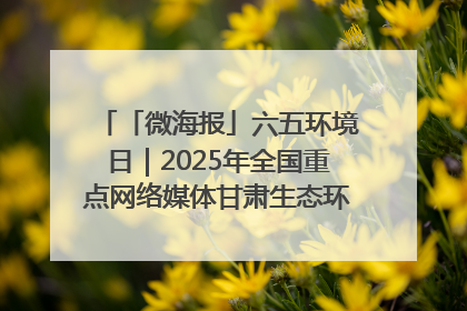 「微海报」六五环境日｜2025年全国重点网络媒体甘肃生态环保行走进兰州新区