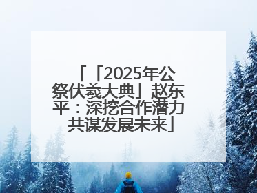 「2025年公祭伏羲大典」赵东平：深挖合作潜力 共谋发展未来