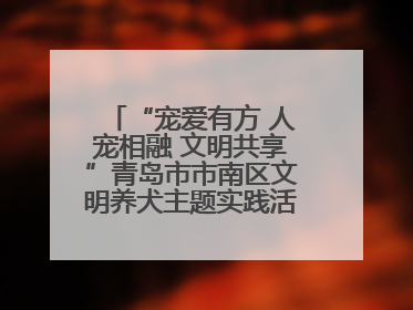 “宠爱有方 人宠相融 文明共享”青岛市市南区文明养犬主题实践活动举办