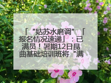 “姑苏水磨调”「报名情况速递」：已满员！暑期12日昆曲基础培训班将“满员启航”