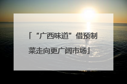 “广西味道”借预制菜走向更广阔市场