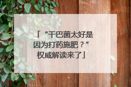 “干巴菌太好是因为打药施肥？”权威解读来了