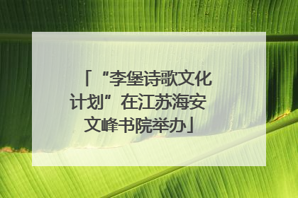 “李堡诗歌文化计划”在江苏海安文峰书院举办