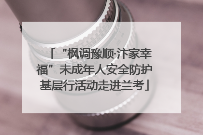 “枫调豫顺·汴家幸福”未成年人安全防护基层行活动走进兰考