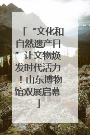 “文化和自然遗产日”让文物焕发时代活力！山东博物馆双展启幕