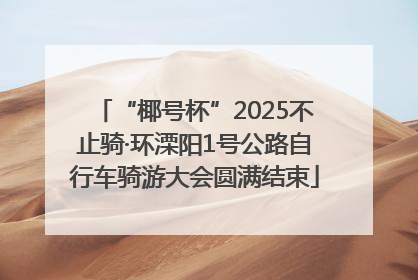 “椰号杯”2025不止骑·环溧阳1号公路自行车骑游大会圆满结束