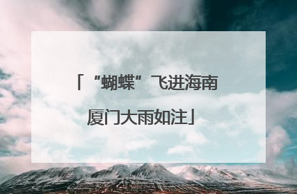 “蝴蝶”飞进海南 厦门大雨如注