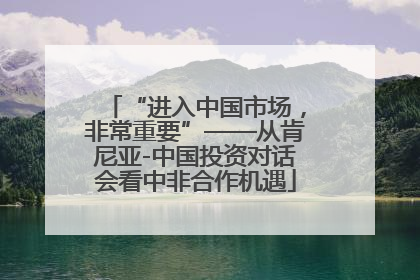 “进入中国市场，非常重要”——从肯尼亚-中国投资对话会看中非合作机遇