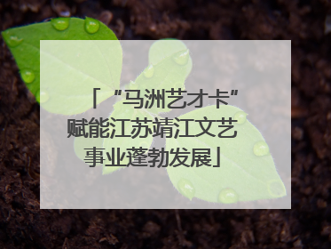“马洲艺才卡”赋能江苏靖江文艺事业蓬勃发展