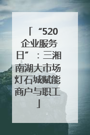 “520 企业服务日”：三湘南湖大市场灯石城赋能商户与职工