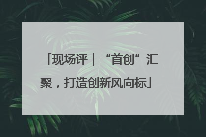 现场评｜“首创”汇聚，打造创新风向标