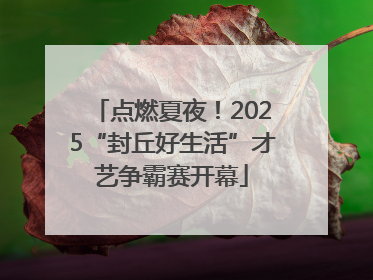 点燃夏夜！2025“封丘好生活”才艺争霸赛开幕