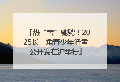 热“雪”驰骋！2025长三角青少年滑雪公开赛在沪举行