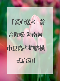 爱心送考+静音降噪 海南各市县高考护航模式启动