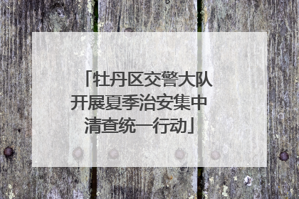 牡丹区交警大队开展夏季治安集中清查统一行动