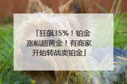 狂飙35%！铂金涨幅超黄金！有商家开始转战卖铂金
