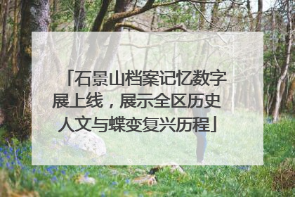 石景山档案记忆数字展上线，展示全区历史人文与蝶变复兴历程