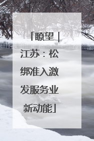 瞭望｜江苏：松绑准入激发服务业新动能
