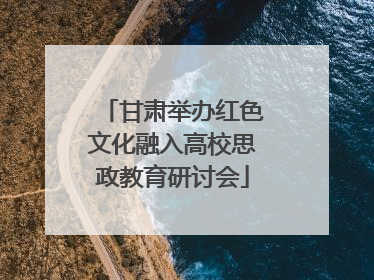 甘肃举办红色文化融入高校思政教育研讨会