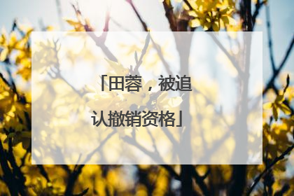 田蓉，被追认撤销资格