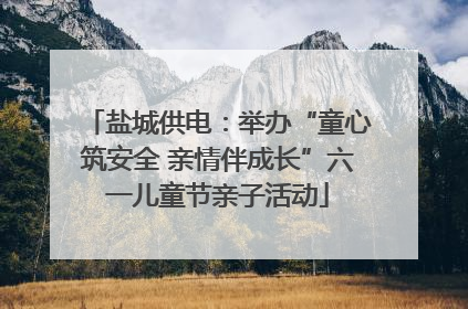 盐城供电：举办“童心筑安全 亲情伴成长”六一儿童节亲子活动