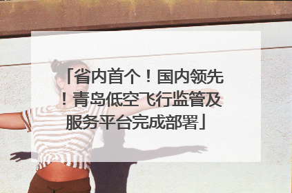 省内首个！国内领先！青岛低空飞行监管及服务平台完成部署
