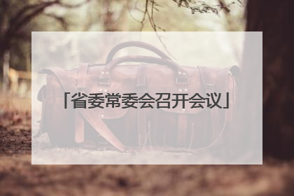 省委常委会召开会议