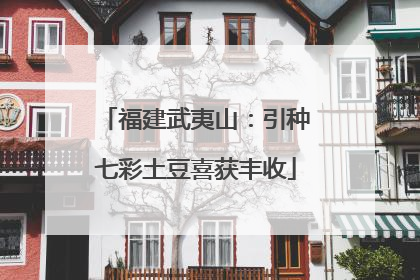 福建武夷山：引种七彩土豆喜获丰收