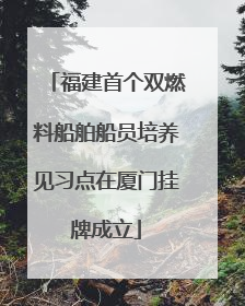 福建首个双燃料船舶船员培养见习点在厦门挂牌成立