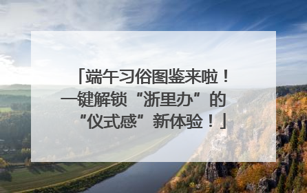 端午习俗图鉴来啦！一键解锁“浙里办”的“仪式感”新体验！