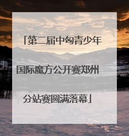 第二届中匈青少年国际魔方公开赛郑州分站赛圆满落幕