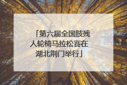 第六届全国肢残人轮椅马拉松赛在湖北荆门举行