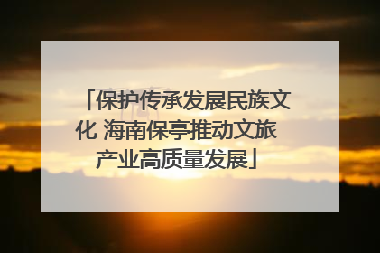 保护传承发展民族文化 海南保亭推动文旅产业高质量发展