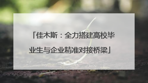 佳木斯：全力搭建高校毕业生与企业精准对接桥梁