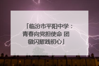 临汾市平阳中学：青春向党担使命 团徽闪耀践初心