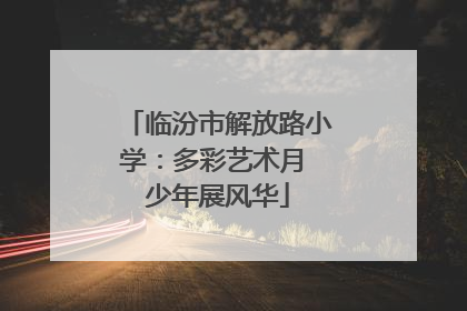临汾市解放路小学：多彩艺术月 少年展风华