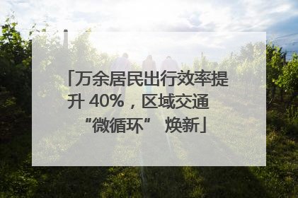 万余居民出行效率提升 40%，区域交通 “微循环” 焕新