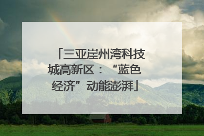三亚崖州湾科技城高新区：“蓝色经济”动能澎湃