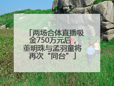 两场合体直播吸金750万元后，董明珠与孟羽童将再次“同台”
