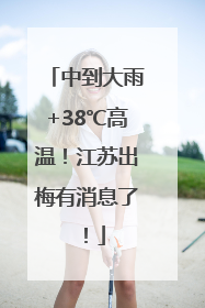 中到大雨+38℃高温！江苏出梅有消息了！
