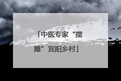 中医专家“摆摊”宜阳乡村