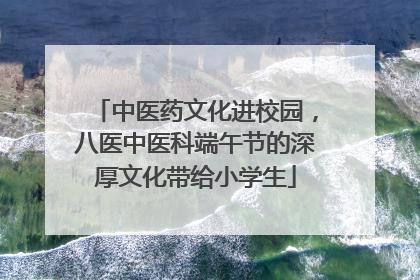 中医药文化进校园，八医中医科端午节的深厚文化带给小学生