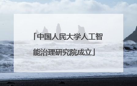 中国人民大学人工智能治理研究院成立