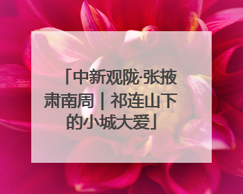 中新观陇·张掖肃南周｜祁连山下的小城大爱