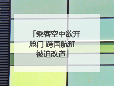 乘客空中欲开舱门 跨国航班被迫改道