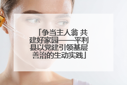 争当主人翁 共建好家园——平利县以党建引领基层善治的生动实践