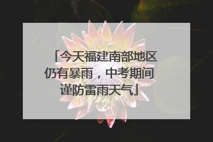 今天福建南部地区仍有暴雨，中考期间谨防雷雨天气