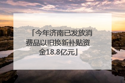 今年济南已发放消费品以旧换新补贴资金18.8亿元