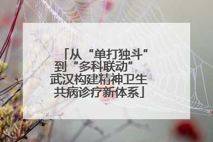 从“单打独斗”到“多科联动” 武汉构建精神卫生共病诊疗新体系