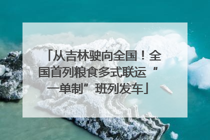 从吉林驶向全国！全国首列粮食多式联运“一单制”班列发车